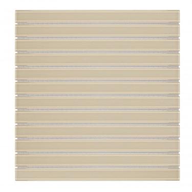 Imagem de Kit 1m² Pastilha de Vidro Lisa 30cm X 30cm Bege Claro