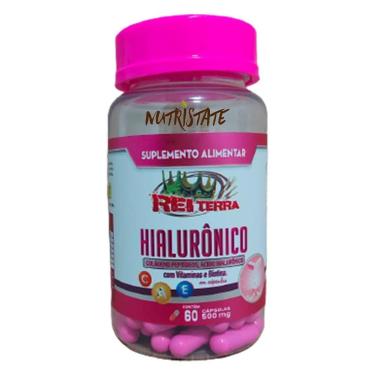 Imagem de Ácido Hialurônico + Peptídeos Colágeno + Biotina + Vit A C E 60 Cápsulas 500mg-Unissex