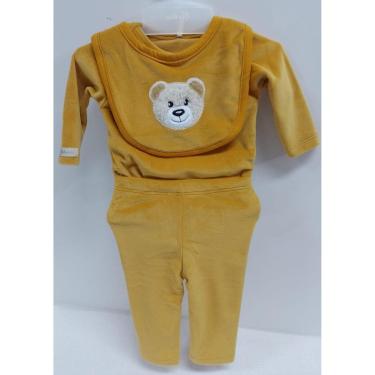 Imagem de Conjunto Luxo Plush Bebê Menino Inverno 3 Pçs LessaKids 9200-Masculino