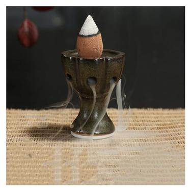Imagem de Buda decorativo, parte de cachoeira, suporte criativo, mini refluxo, queimador de casa de chá, cone, cerâmica, decoração de casa, escritório, apanhador de cinzas de incenso (Mini 3)