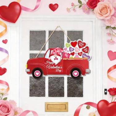 Imagem de 1 enfeite de sinal para pendurar feliz dia dos namorados – cabide de porta de caminhão e gnomo para o dia dos namorados, casamento, sala de estar e decoração de parede