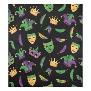 Imagem de Blueangle Máscara de carnaval para máquina de lavar louça, capa frontal para lava-louças, adesivos de eletrodomésticos, adesivos de eletrodomésticos, adesivo magnético decorativo de 58,4 cm C x 66 cm