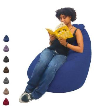 Imagem de Puff Pera Cheio Suede Almofadão Gigante Escritório Quarto Sala Casa - 