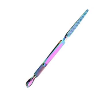 Imagem de Ferramenta de unha de aço de extremidade dupla com grampo em forma de X acabamento gradiente multifuncional acessório de empurrar e esculpir para extensão gel trabalho titânio