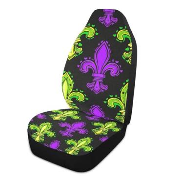 Imagem de xigua Carnival Capas de assento de carro dianteiras universais, 1 pacote, capas protetoras de assento de carro respiráveis para decoração de interiores automotivos, SUV, carros automotivos, caminhões