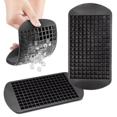 Imagem de Forma De Gelo Silicone 160 Cubos Kit Bebidas Drink Forminha Rígida e Fundo Flexível Lavável(1 un)