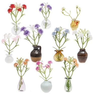 Imagem de Pacote com 8/10 mini ímãs de vaso para geladeira, pequenos ímãs de geladeira 3D para decoração de cozinha, escritório, decoração de cozinha, suporte transparente para propagação, decoração de cozinha