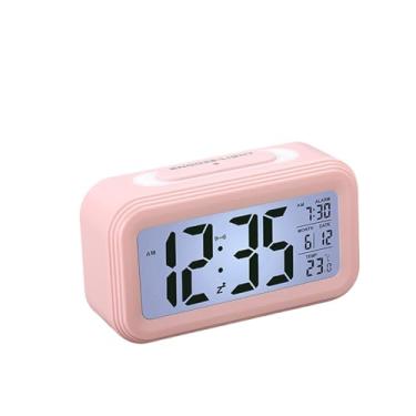 Imagem de Despertador Digital Multifuncional com Luz Noturna Relógio de Mesa Eletrônico LEDs Display Alarme Data Temperatura Função Repetida Fácil Usar para Ido