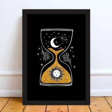 Imagem de Quadro Decorativo Ampulheta Universo 24X18Cm - Com Vidro