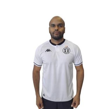 Imagem de Camisa XV de Piracicaba Jogo 2 Away Player Kombat 2026 Kappa, Branco, 