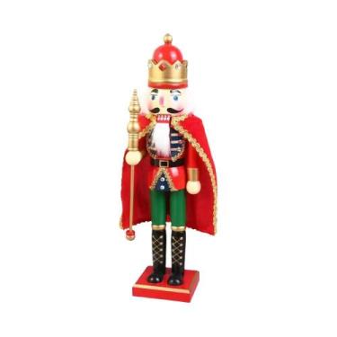 Imagem de Quebra-Nozes De Madeira De 38CM, Boneco Miniatura Para Decoração De Me