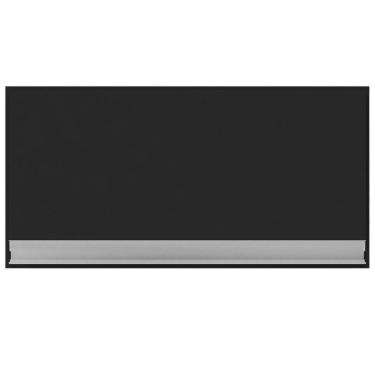 Imagem de Armário Aéreo Cozinha Geladeira 1 Porta 60Cm Preto Fosco