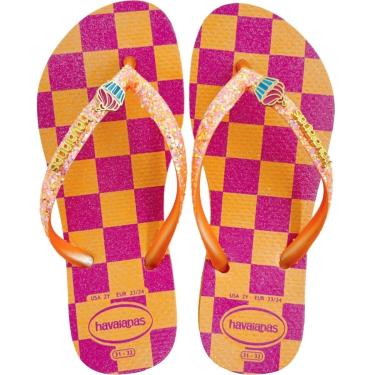 Imagem de Chinelo Dedo Infantil Menina Casual Dia a Dia Praia Passeio Havaianas Kids Slim Glitter II-Feminino