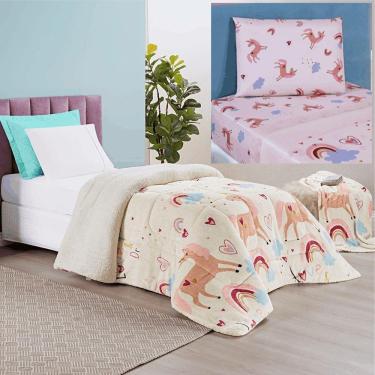 Imagem de Coordenado Edredom E Lençol Diverkids Solteiro 4 Peças - Paris