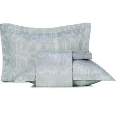 Imagem de Jogo de Cama Altenburg Reflexo Ta 4 Peças Queen Cinza