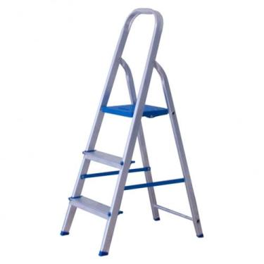Imagem de Escada Alumínio Residencial 3 Degraus C/ Alça - ALUMASA