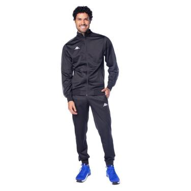 Imagem de Agasalho Masculino Kappa Trilobal Quebec Preto/Chumbo-Masculino