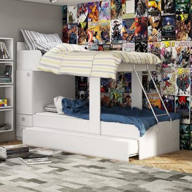 Imagem de Treliche Infantil 1 Porta 2 Gavetas Theo Percasa