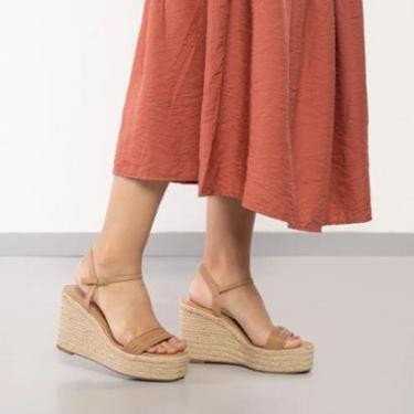 Imagem de Sandália OSC Anabela Ráfia Feminina-Feminino