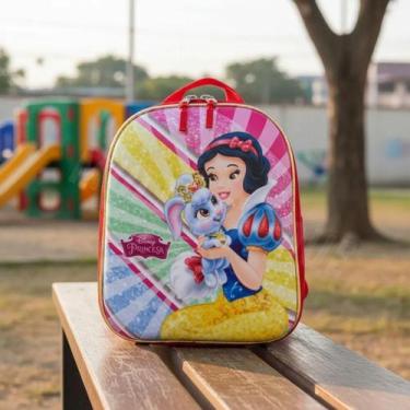 Imagem de Mochila Infantil Branca De Neve Tamanho P - Vermelha - Max Toy