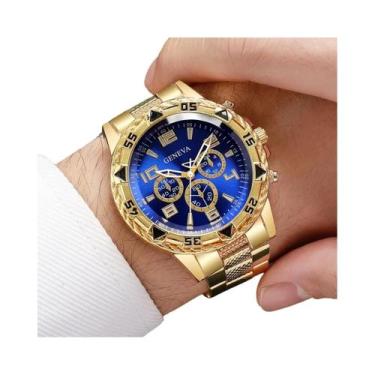 Imagem de Relógios De Quartzo Masculinos De Moda Com Grande Display, Conjunto De