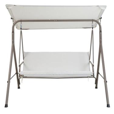 Imagem de Cadeira De Balanco Taupe Branco Just Home Collection