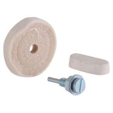 Imagem de Jogo com 4 Rodas de Polimento 3" Branco Bauker