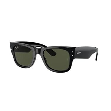 Imagem de Óculos de Sol Ray-Ban Mega Wayfarer 0RB0840S 901/31 Tam 51 / Preto - Lentes Verde