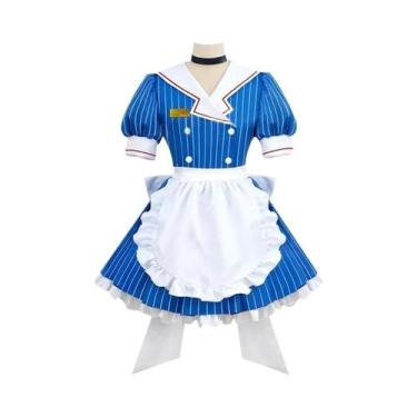 Imagem de Fantasia De Empregada Listrada Para Mulheres, Uniforme De Anime Miku C