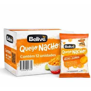 Imagem de Kit 12 Salgadinho Belive S/ Gluten Queijo Nacho 25G
