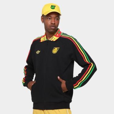 Imagem de Jaqueta Seleção Jamaica Hino 2026 Adidas Masculina, Preto, GG