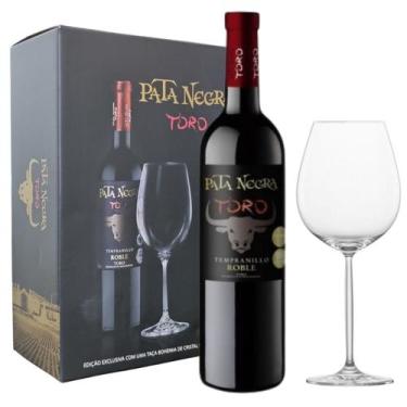 Imagem de Vinho Tinto Pata Negra Toro 750ml Kit Com Taça de Cristal