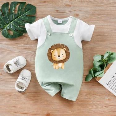 Imagem de Macacão De Bebê Recém-Nascido Rei Leão Com Gola Redonda, Macio E Confo