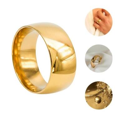 Imagem de Aliança Avulsa 8mm Grossa Ouro 18K Tungstênio - Oremte, 25, Ouro 18k
