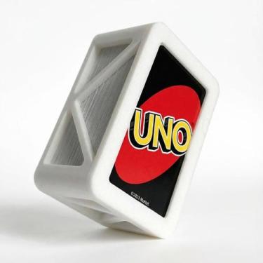 Imagem de Caixa para UNO  Estojo Resistente para Guardar Cartas, Branco