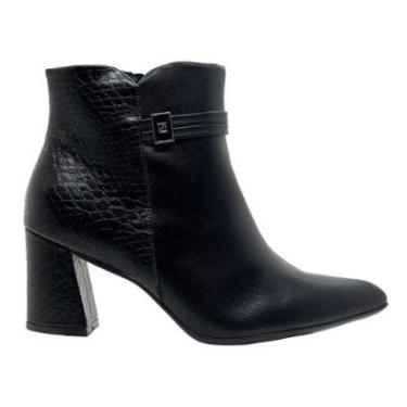Imagem de Bota Cano Curto Feminina Piccadilly 745209 Preto-Feminino