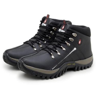 Imagem de Bota Adventure em Couro Preto e Branco Masculino-Masculino
