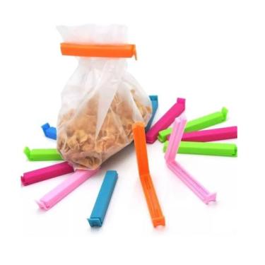 Imagem de 18un Prendedor Embalagem Plástico veda saco alimentos clips - Clink
