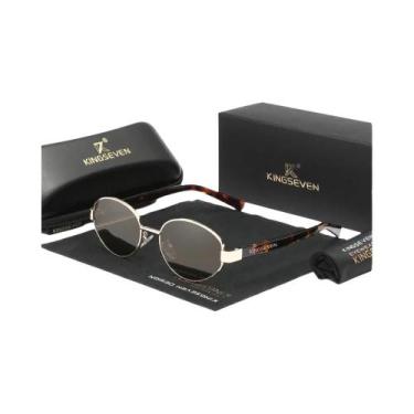 Imagem de Óculos De Sol Retro Luxuosos Polarizados UV400 Unissex KINGSEVEN, Ócul