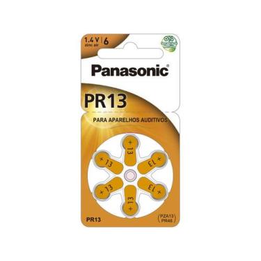 Imagem de Bateria para Aparelho Auditivo 13 Panasonic - Zinc Air PR-13H 6 Unidad