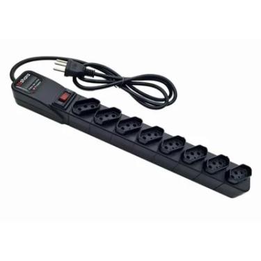 Imagem de Filtro De Linha Ts Shara, Protetor, 8 Tomadas, Bivolt, Cabo 1,5m, Preto