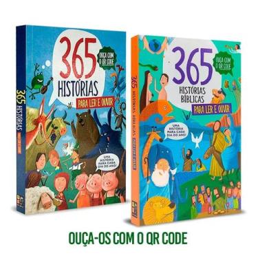 Imagem de Kit 2 Livros Infantis 730 Histórias Bíblicas para Ler e Ouvir - Com Áu