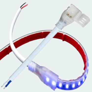 Imagem de Conector Fita Led Sem Fonte Direto Na Energia 110v a 240v bivolt Cabo 