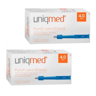 Imagem de Punch para biópsia 4,0mm kit 2cx uniqmed tamanho:4,0mm, 4,0MM