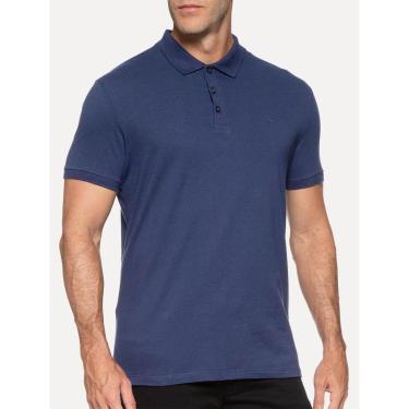 Imagem de Polo Ellus Masculina Piquet Classic Easa Melange Azul Escuro-Masculino