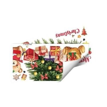 Imagem de Adesivos De Parede De Árvore De Natal Verde, Decalques Removíveis De P