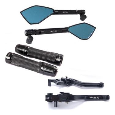 Imagem de Kit Esportivo Manete Manopla Honda Cb650f Cb650r Cbr650f  - Stark Race