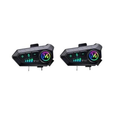 Imagem de Intercomunicador Bluetooth 5.3 Para Motocicleta, Headset Para Capacete