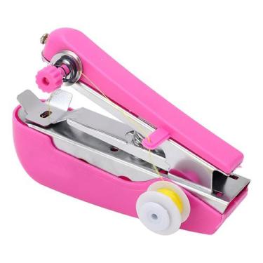 Imagem de Mini Máquina Costura de Bolso Portátil Reparo Ferramenta Cor:Rosa - Do