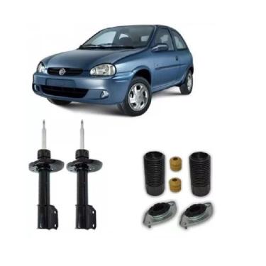 Imagem de Amortecedor + Kit Batente Corsa Hatch Dianteiro 1996 Até 2001 SUPER 1,